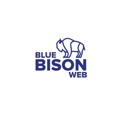 Line-art Bison Logo