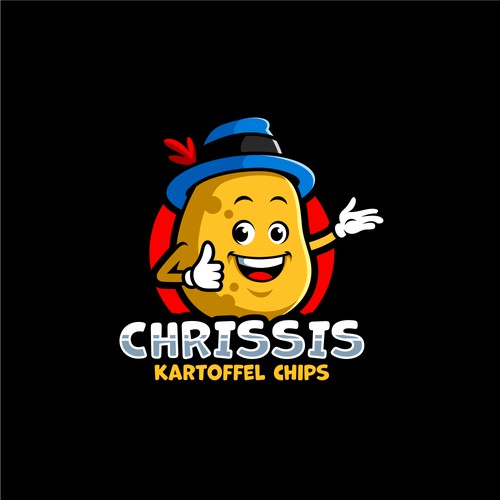 potato mascot for the Kartoffel Chips logo