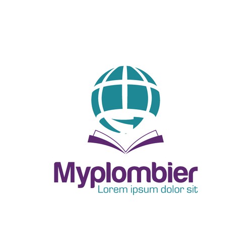 Create a modern flat design logo for Myplombier.com