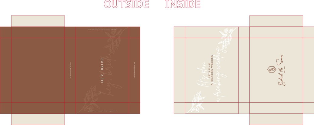 Packaging for a wedding planning binder