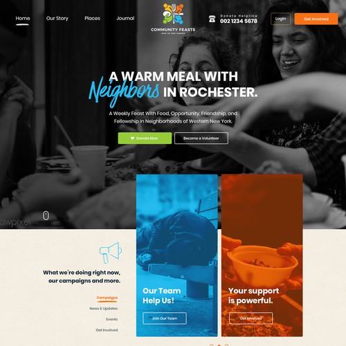 WordPress theme design for non-profit organization