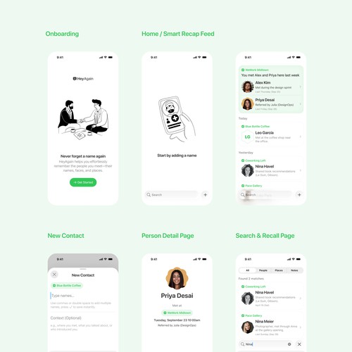 An app that helps you keep track of people you meet.