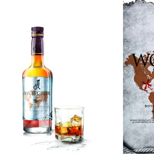 Design the first whiskey label for a craft distillery