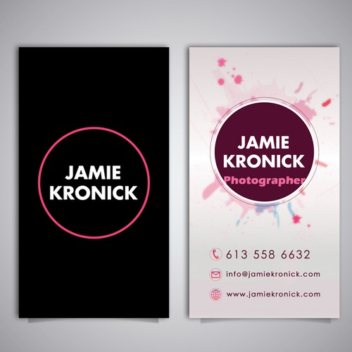  Create a sleek business card with a little extra something for Photographer.