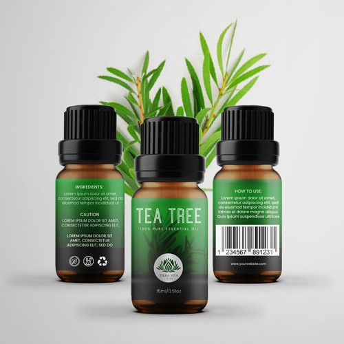 Essential oils label design 