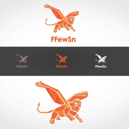  gryphon logo design with a classic, geometric playful and abstract look.