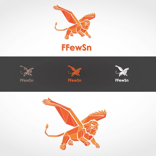  gryphon logo design with a classic, geometric playful and abstract look.