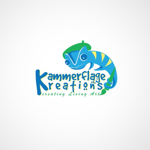 Create a unique Panther Chameleon logo for Kammerflage Kreations!