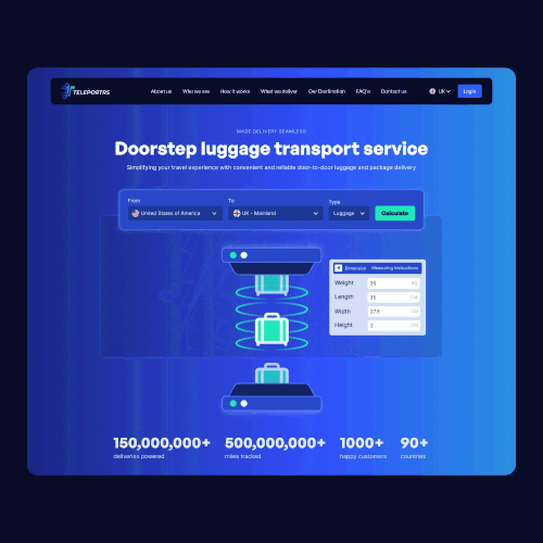 Landing page for Travel
