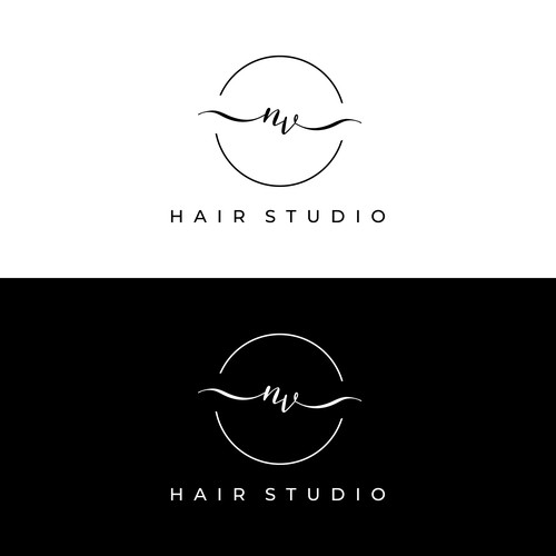 NV Hair Studio Logo Design