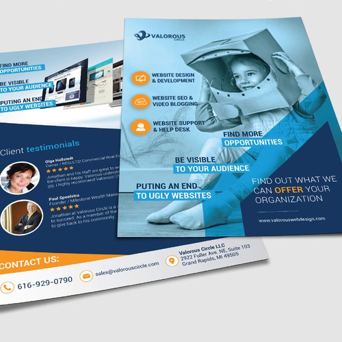 Marketing Flyer/Leave Behind for Web Design and SEO Firm