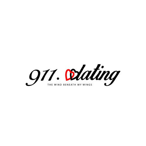 Elegant typeface logo to indicate dating a first responder will protect/love u.