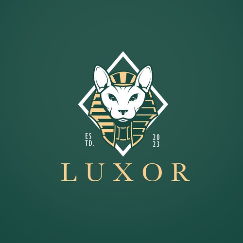 logo design sphinx cat