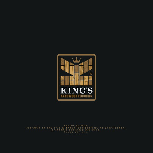 Logo for  KING’S Hardwood Flooring company  