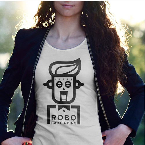 Robo Bartending (Bartender Robot Logo)