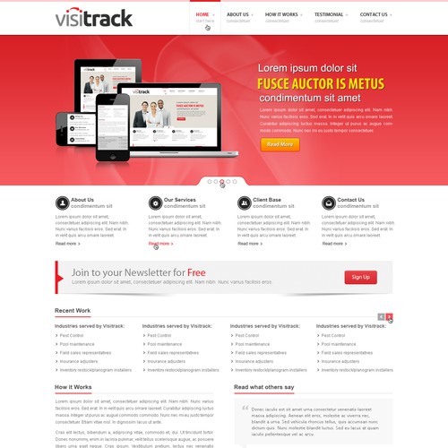 website design for VisiTrack.com