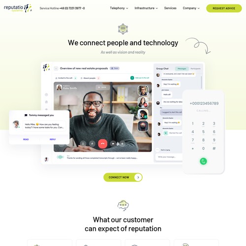 Reputation - Landing Page Design