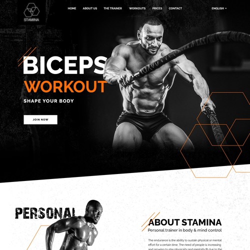  webdesign for a personal trainer in body & mind control