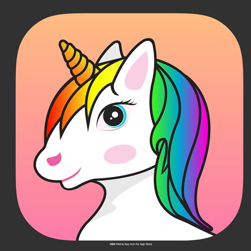 Unicorn app icon design