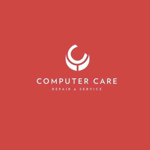 Logo concept for computer care