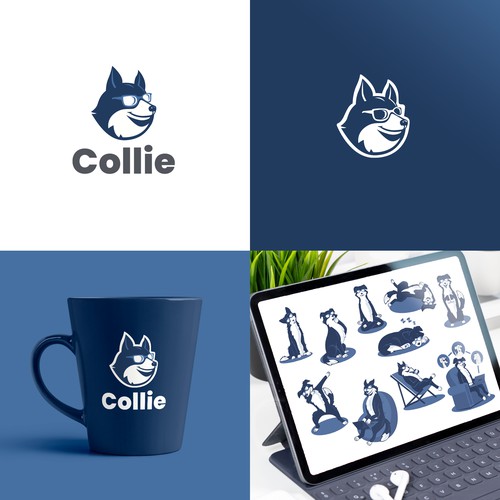 Logo and set of illustrations designed for Collie