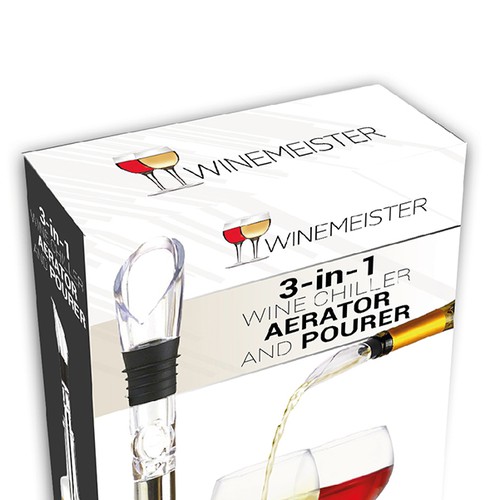 Wine Chiller, aerator and purer box design.