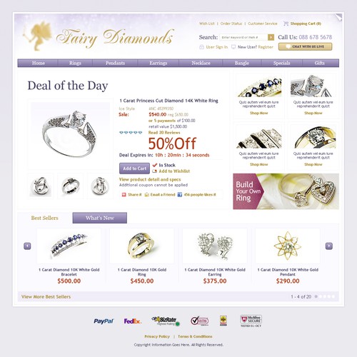 Diamond Jewelry Website
