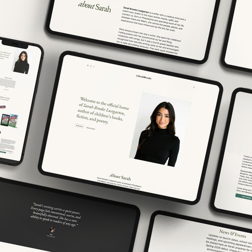 Author brand website for Sarah Brooke