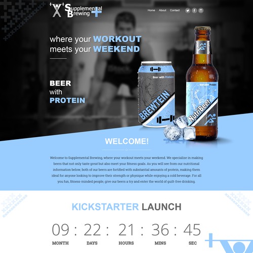 High end web design for Beer, health related website