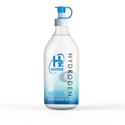Hydrogen infused spring water label design