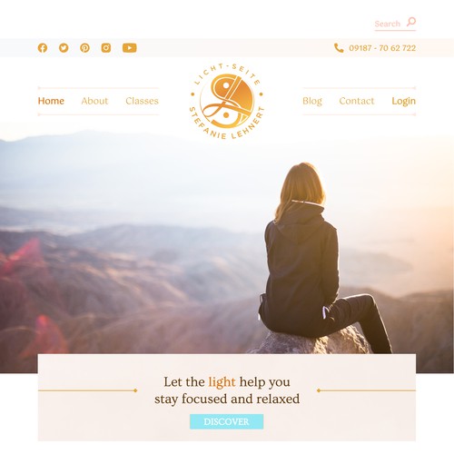 Meditation Teacher Website UI Design