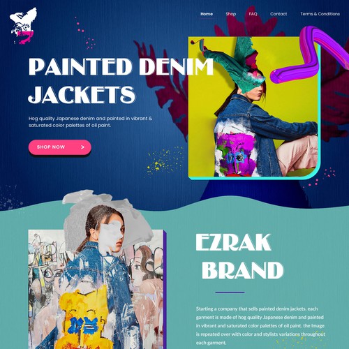 Colorful E-commerce prioritizing creativity and individuality