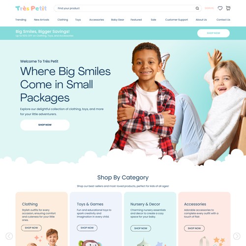Children Store Website Design