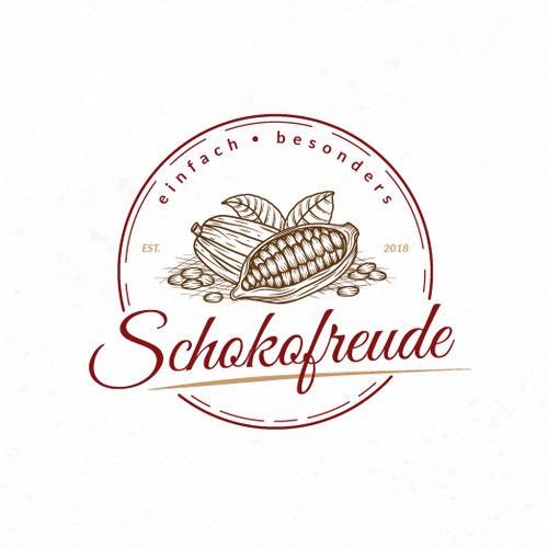 Vintage logo for Logo for chocolate manufacture and sale.