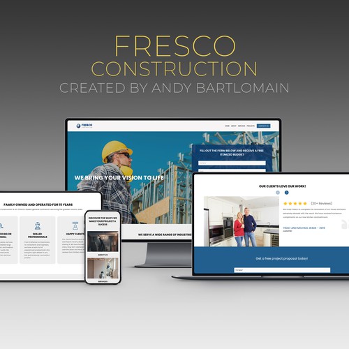 Construction Company Website Redesign on Squarespace