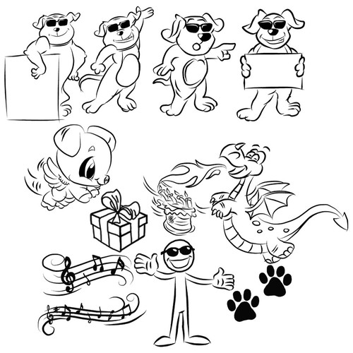 cartoon sketches