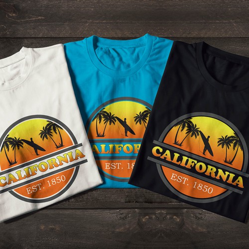 Retro California T-Shirt Design
