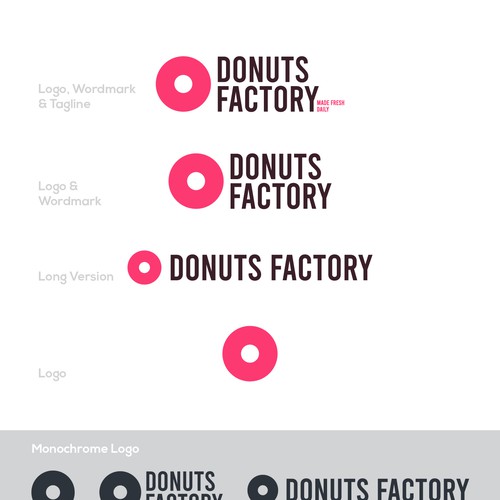 Logo system for Donuts Factory