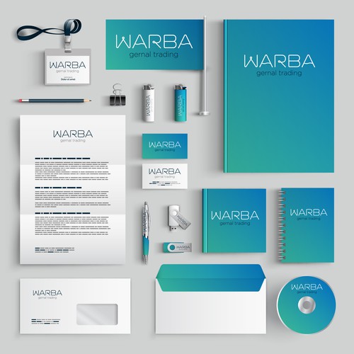 Logo concept and stationary development for Cosmetic trading Company