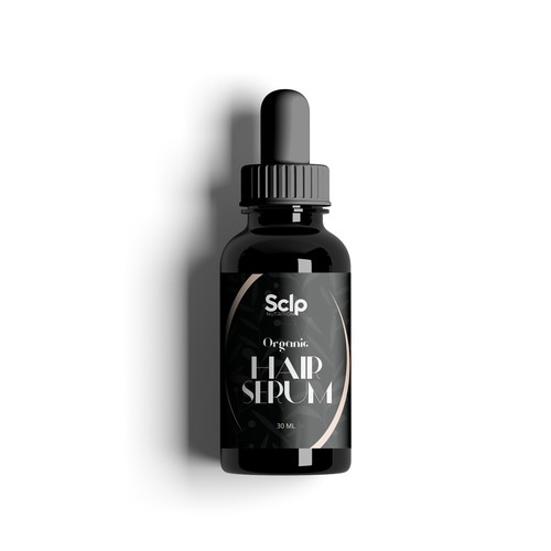 Hair Serum Label Design