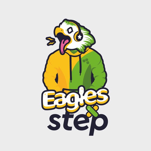 Bold and loud mascot for Step Digital Banking