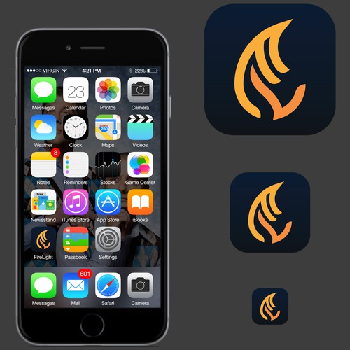 New iPhone App Icon for "Firelight"