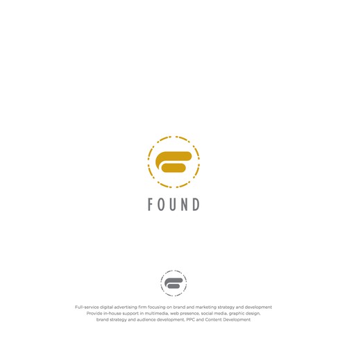 Bold logo concept for digital advertising