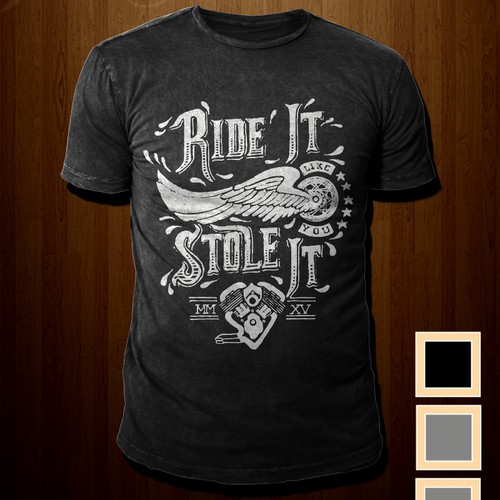 Hot Vintage Motorcycle Shirt - Ready for your designs. GO!!!