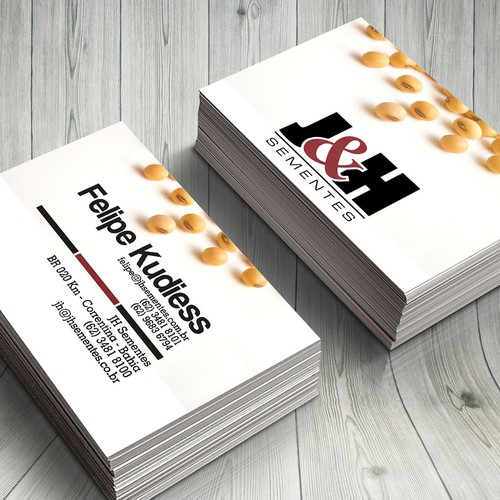 Creating a new business card for JH Sementes