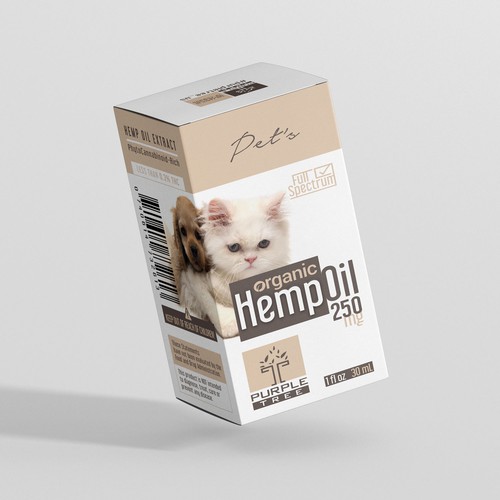 Simple packaging for Hemp Oil