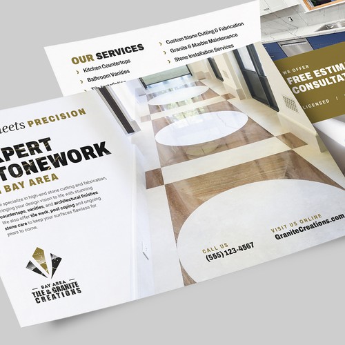 Outstanding Postcard Design for Granite Creations