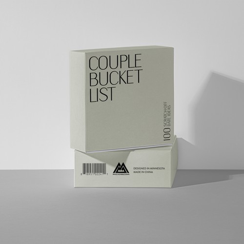 Minimalist Packaging for Couples Bucket List - 100 Scratch Off Date Ideas