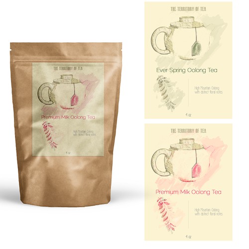 Product Label for Tea Packages (2 oz, 4 oz)