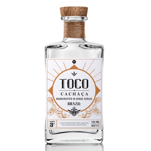 Label concept for Brazilian spirit